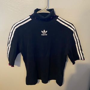 super trendy adidas mock neck top